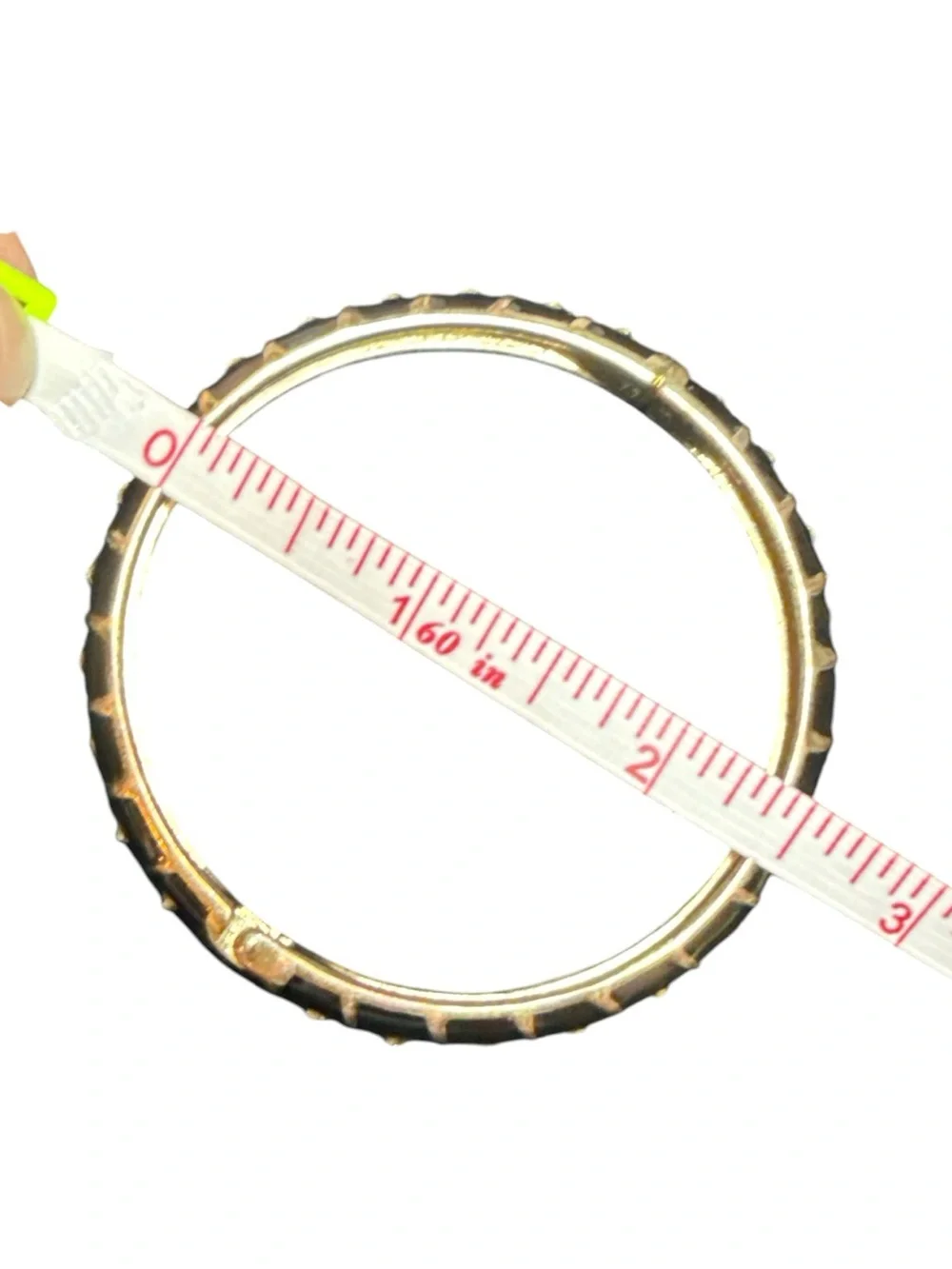 Sequin NYC 4 Pc Hinged Bangle Bracelet Set Black White Enamel Crystal Gold Tone